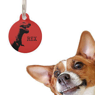 Personalisierter T-Rex Haustiermarke