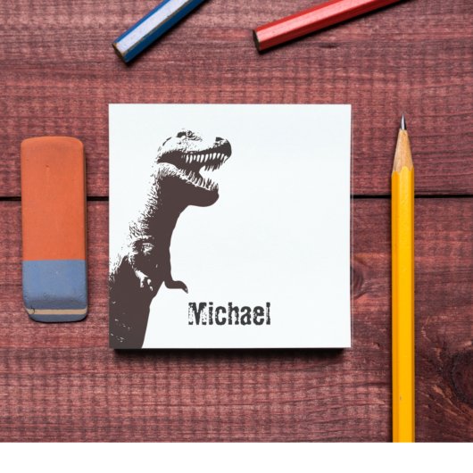 Personalisierter T-Rex Post-it Klebezettel