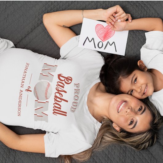Personalisierter T - Shirt für Baseball-Mama