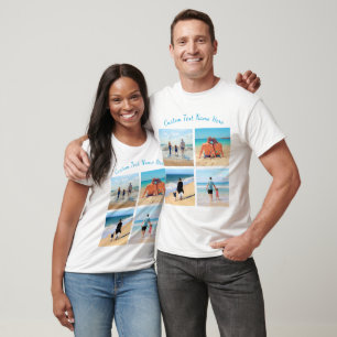 Personalisierter T - Shirt für FotoCollage und Tex