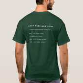 Personalisierter T - Shirt Ihr Name (Rückseite)