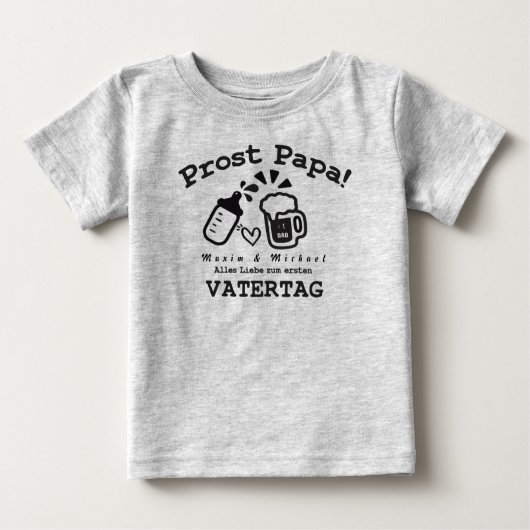 Personalisierter T - Shirt Vater KindertagesOutfit (Vorderseite)