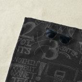 Personalisierter Tafel-Basketball-Buchstabe A Strandtuch (Beispiel)