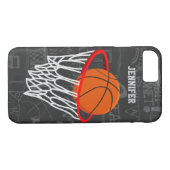 Personalisierter Tafel-Basketball und Band Case-Mate iPhone Hülle (Rückseite (Horizontal))