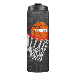 Personalisierter Tafel-Basketball und Band Thermosbecher