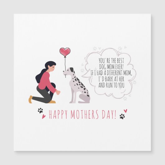 Personalisierter Tag der glücklichen Mama Magnetkarte (Vorderseite)