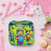 Personalisierter Tag des Golfspiels Pappteller (Party)