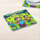 Personalisierter Tag des Golfspiels Rechteckiger Pappuntersetzer (angewinkelt)