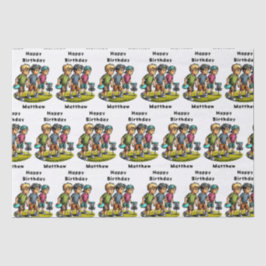 Personalisierter Tag des Golfspiels Seidenpapier