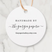 Personalisierter Tag für handgefertigte Artikel Geschenkanhänger (Vorderseite)