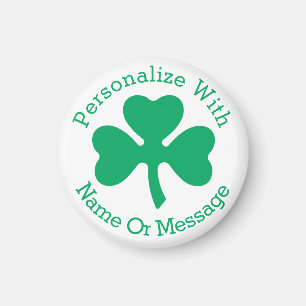 PERSONALISIERTER Tag Kleeblatt-St. Patricks Magnet