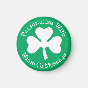 PERSONALISIERTER Tag Kleeblatt-St. Patricks Magnet