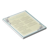 Personalisierter Tagesmenüplaner für Sonnenblumen Notizblock (angewinkelt)