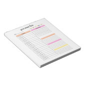 Personalisierter Tagesplan Notizblock (angewinkelt)