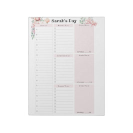 Personalisierter Tagesplan Notizblock