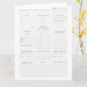 Personalisierter Tagesplaner Download Karte (Gelbe Blume)