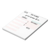 Personalisierter Tagesplaner Notepad Notizblock (Rotiert)