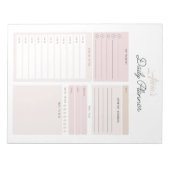 Personalisierter Tagesplaner Notizblock (Vorderseite)