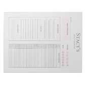 Personalisierter Tagesplaner Notizblock (Vorderseite)