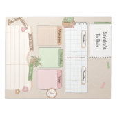 Personalisierter Tagesplaner Notizblock (Vorderseite)