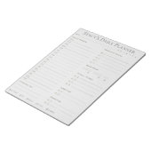 Personalisierter Tagesplaner Notizblock (angewinkelt)