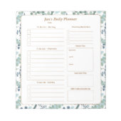 Personalisierter Tagesplaner Notizblock (Vorderseite)