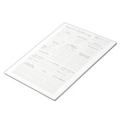 Personalisierter Tagesplaner Notizblock (angewinkelt)