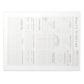 Personalisierter Tagesplaner Notizblock (Vorderseite)