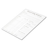Personalisierter täglicher Workout | Übungsplaner Notizblock (angewinkelt)