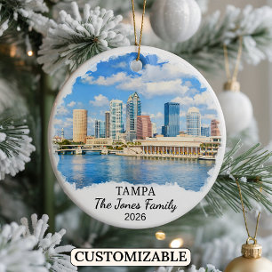 Personalisierter Tampa-Schmuck, Benutzerdefiniert Keramik Ornament