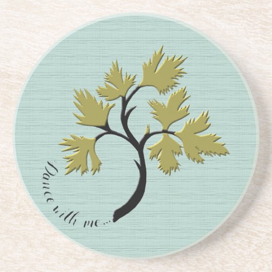 Personalisierter Tanzbaum Olivenbäume Grüner Sands Getränkeuntersetzer (Vorne)