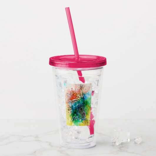 Personalisierter Tänzer Acryltrinkbecher (Vorderseite Ice)