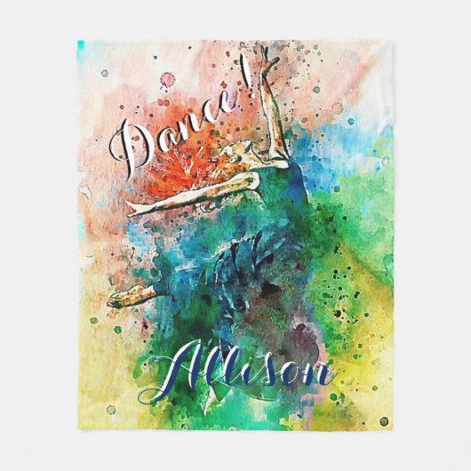 Personalisierter Tänzer Fleecedecke (Vorderseite)