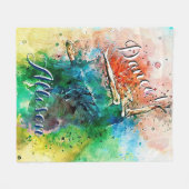 Personalisierter Tänzer Fleecedecke (Vorderseite (Horizontal))