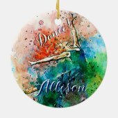 Personalisierter Tänzer Keramik Ornament (Hinten)