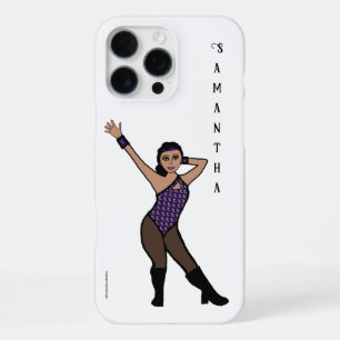 Personalisierter Tänzer Lila Silber Druck #2 iPhone 16 Pro Max Hülle