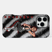 Personalisierter Tänzer Rot Zebra #2 iPhone Hülle (Rückseite (Horizontal))