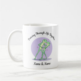 Personalisierter Tanzfrosch-Paar-Becher Kaffeetasse