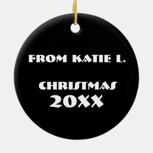 Personalisierter Tanzlehrer Ballerina Pointe Keramik Ornament (Hinten)