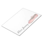 Personalisierter Tanzlehrer Editor für Ballettschu Notizblock (angewinkelt)