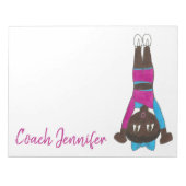 Personalisierter Tanzlehrer Gymnastiktrainer Acro Notizblock (Vorderseite)