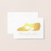 Personalisierter Tanzlehrer Moderne Lyrical Shoe Folienkarte (Vorderseite mit Umschlag)