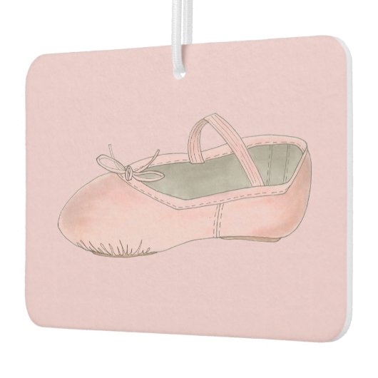 Personalisierter Tanzlehrer Pink Ballet Schuhgesch Autolufterfrischer (Links)