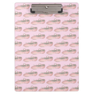 Personalisierter Tanzlehrer Pink Ballet Schuhgesch Klemmbrett