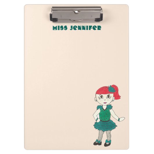 Personalisierter Tanzlehrer Steche Tänzer-Vorgesch Klemmbrett (Vorderseite)