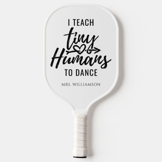 Personalisierter TanzlehrerScript modern Pickleball Schläger (Rückseite)