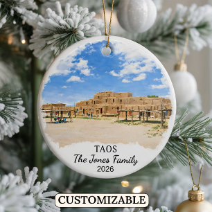 Personalisierter Taos-Schmuck, Maßgeschneidert New Keramik Ornament