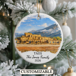 Personalisierter Taos-Schmuck, Maßgeschneiderte Ne Keramik Ornament