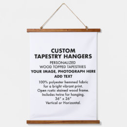 Personalisierter TAPESTRY HANGER 26"x36" Wandteppich Mit Holzrahmen
