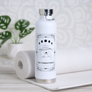 Personalisierter Tarot Feministischer Mond Zodiac  Trinkflasche